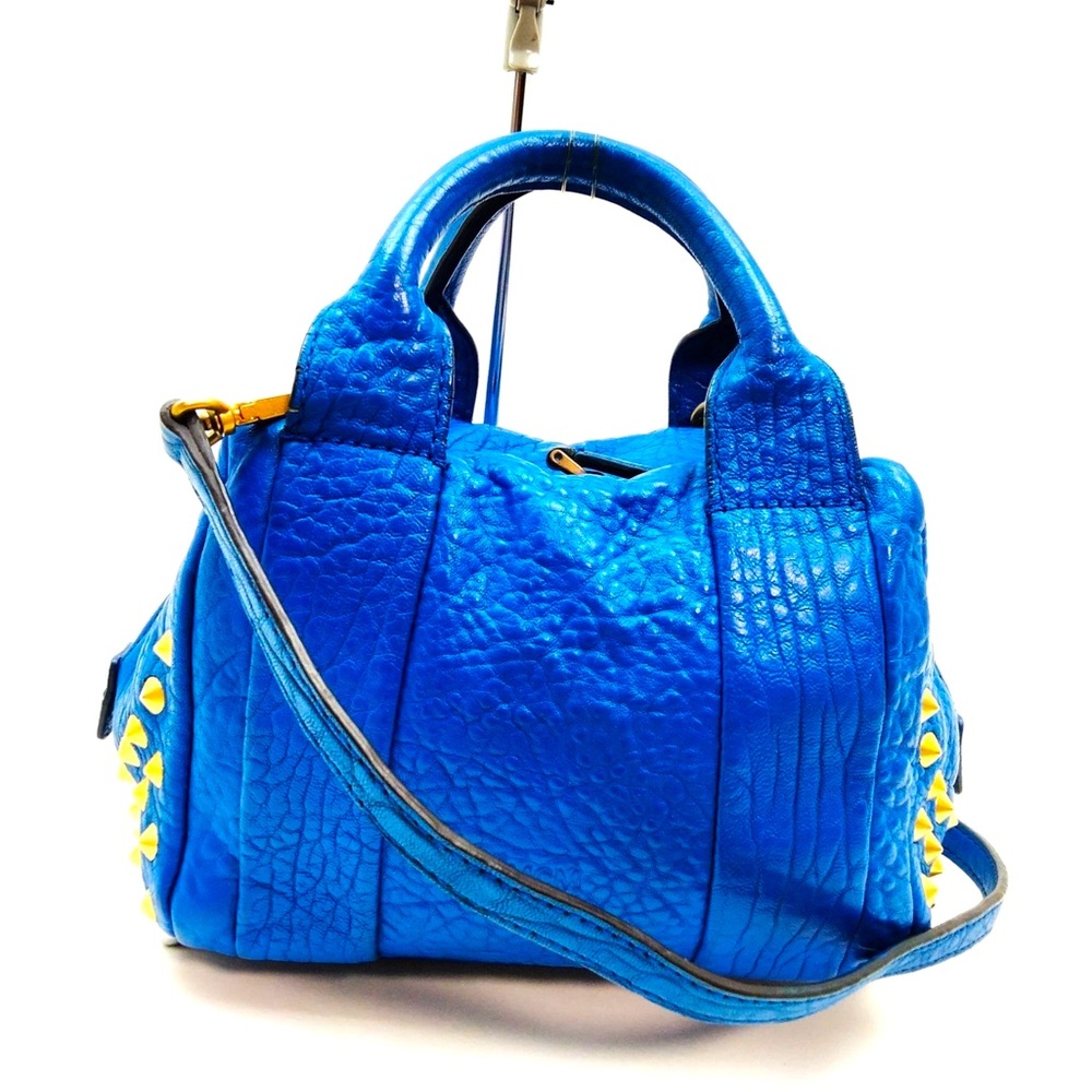 ❌SOLD❌ MCM Blue Leather Studded 3-Way Keana Bag